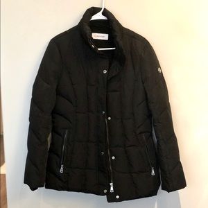 Black Calvin Klein Puffer Coat